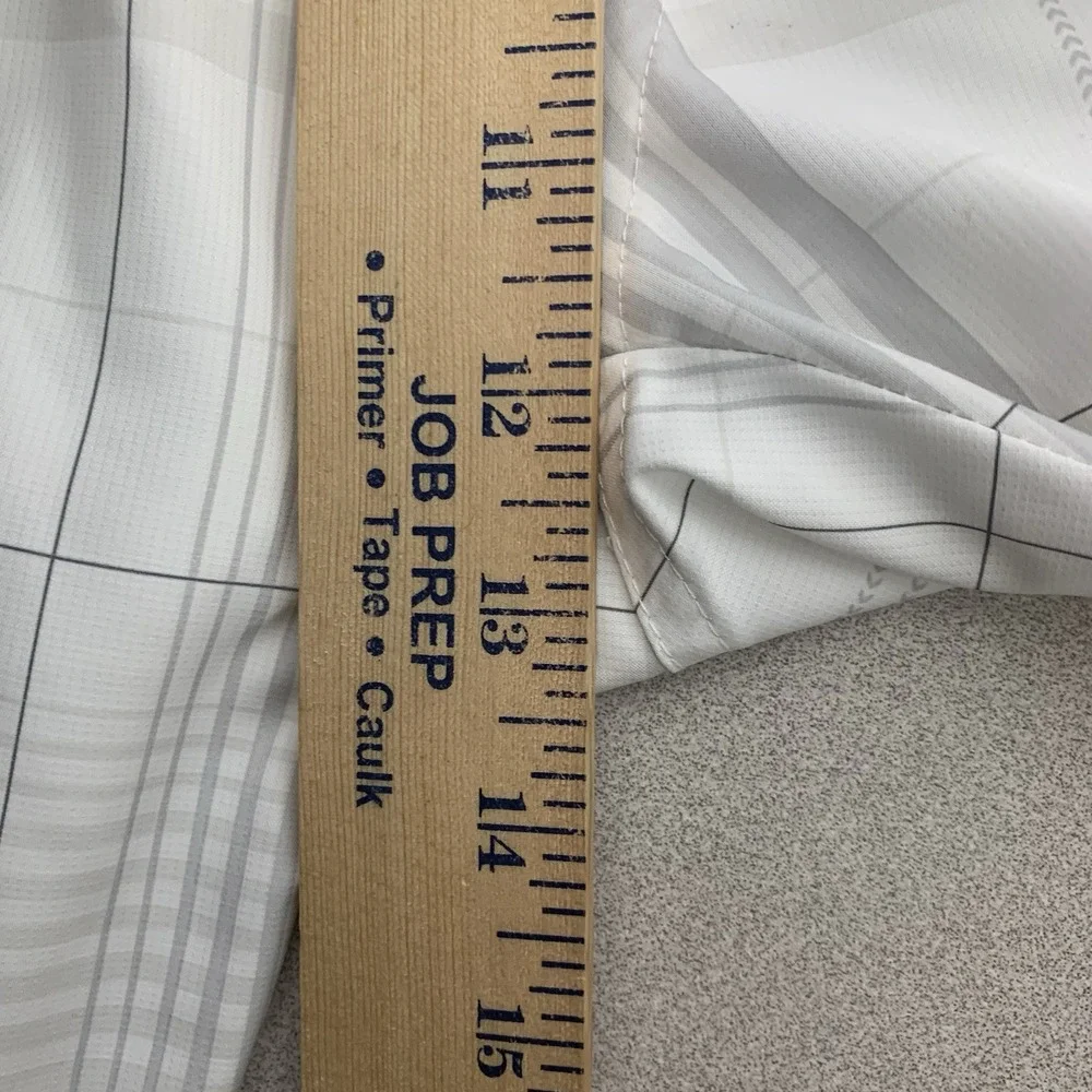 Ogio Golf Pants‎ Tag 36x32 (Measure 36x27.5) White Gray Plaid Stretch